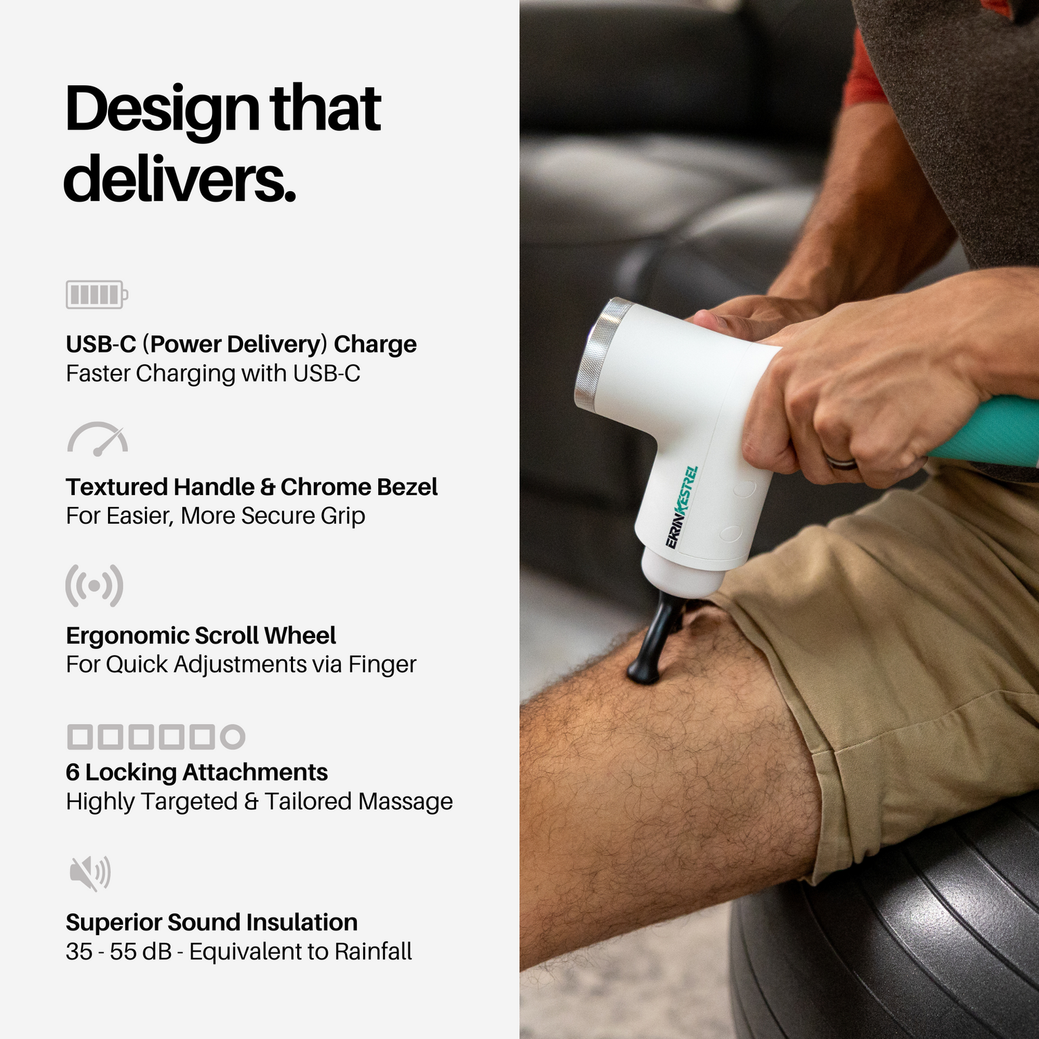 Kestrel Percussion Massager Ekrin Athletics Kestrel Percussion Massager Ekrin Athletics
